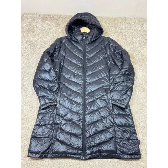 Calvin Klein Packable Lightweight Premium Down Long Coat Removable Hood XXL Gray - Picture 1 of 8